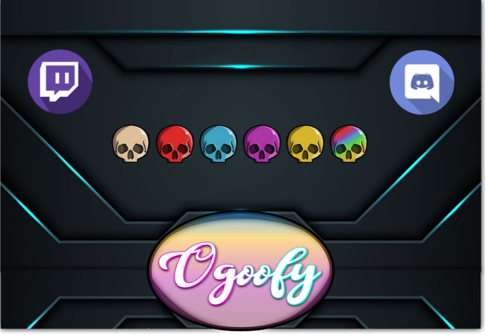 Skulls Twitch Sub Badges - 6 Pack - OWN3D