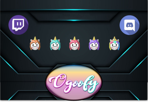 The Unicorn 5 Twitch Sub Badges