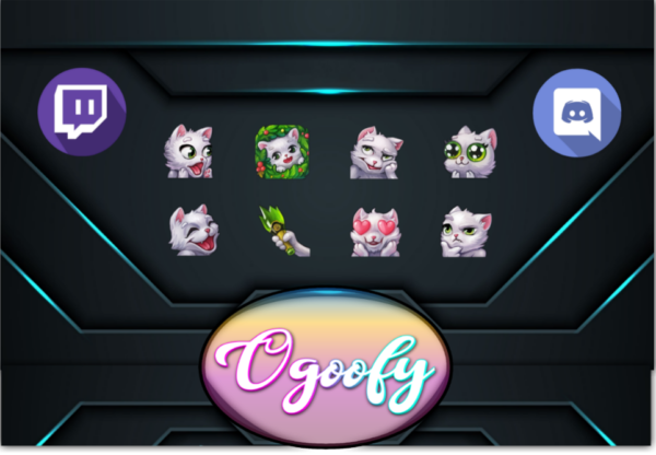 Cosy Cat 8 Twitch Emotes