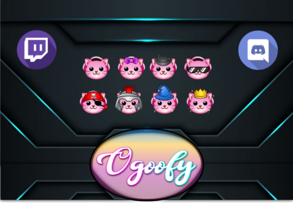 Pinky Kittens 8 Twitch Sub Badges