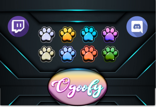 Paws 8 Twitch Sub Badges